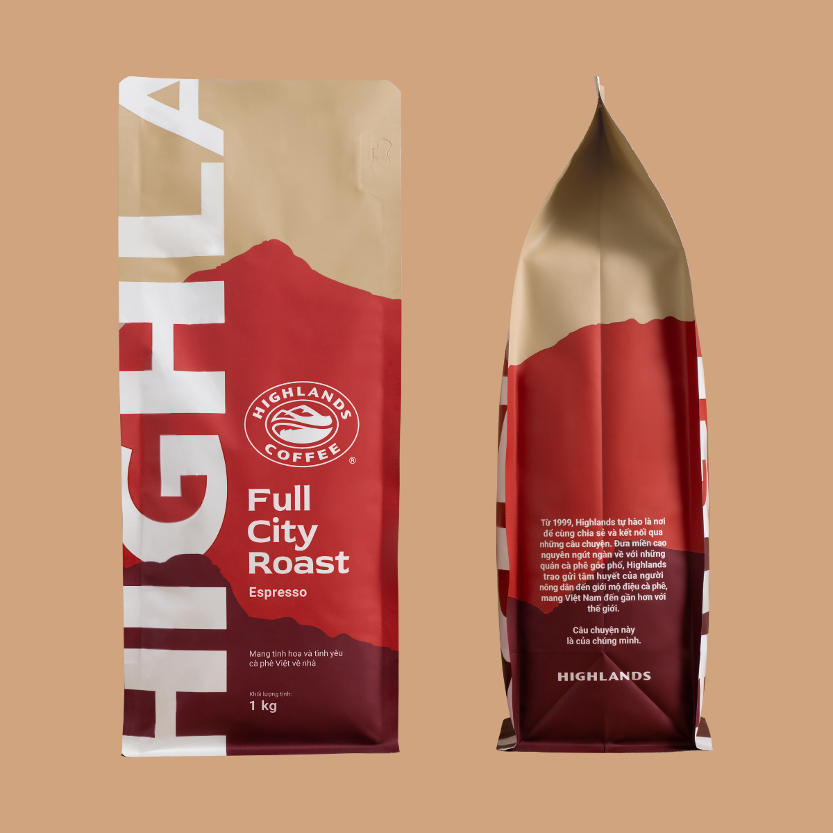 Cà phê rang xay Highlands Full City Roast — Gói 1kg