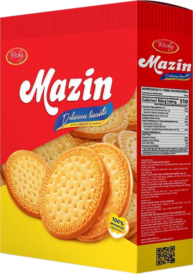 Bánh quy Mazin sữa — Túi 336g